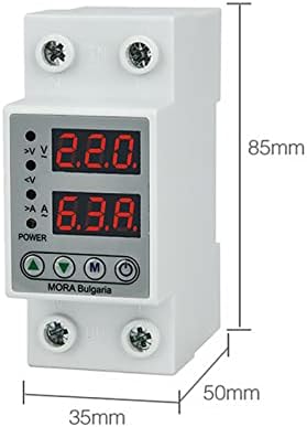 Gummmy Digital ajustável sobre e sob tensão Protetor de tensão Display 40A 63A 230V Limite de surto de retransmissão ferroviária DIN