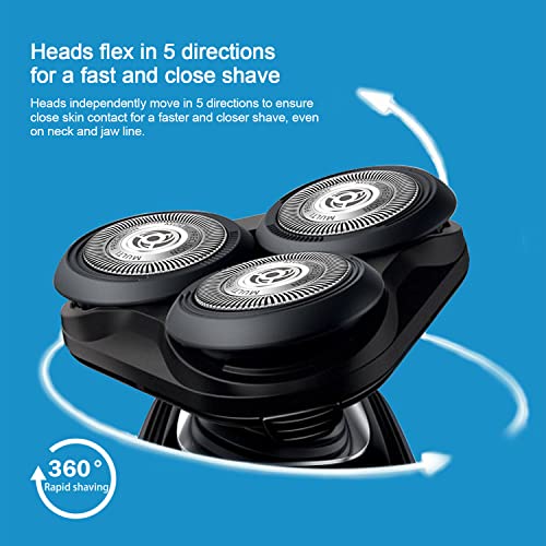 SH50 Cabeças de substituição para Philips Norelco Series 5000 barbeador elétrico, lâminas de substituição Cabeça de cabeça