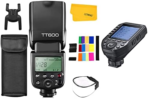 Godox tt600 camera flash speedlite, função mestre/escravo, gn60 embutido 2.4g sem fio x sistema 1/8000s hss flash com