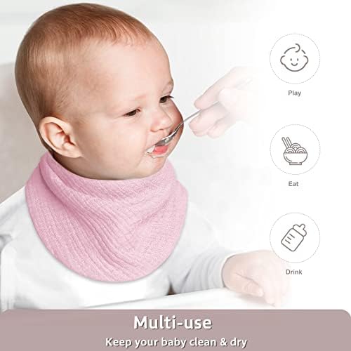 Lulu Moon Baby Muslin Bibs - algodão para a dentição babando meninos, 8 pacote