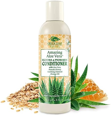 Creme orgânico de aloe vera, shampoo e pacote de condicionadores, todos com mel 100 % puro Aloe Vera e Manuka - couro