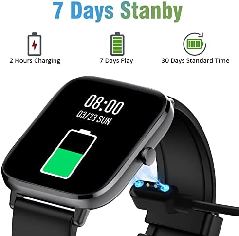 Relógios inteligentes Smart Touch Smart Relógios para Android iOS Phones compatíveis Smart Fitness Tracker Watch For Women Man IP67 Smartwatch Smart à prova d'água com sono/freqüência cardíaca/oxigênio no sangue/etapa