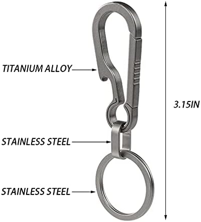 LMBROS Titanium Key Chain Bottle Abridor, Cadeias de chave de carabiner com anel -chave para homens e mulheres