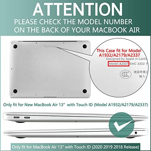 TWOL 4 em 1 Caixa de casca dura de impressão transparente para 2021 2020 2019 2018 MacBook Air 13 polegadas Modelo A2337 M1