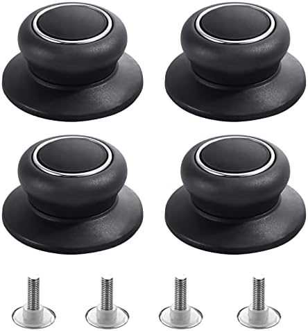 4PCS Universal Pot tampa Tampa de substituição Mutre, resistente ao calor e prevenir eletricidade estática, instalação fácil