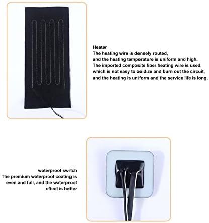 almofada de aquecimento elétrica PLPLAAOO, 3 engrenagens Ponto de aquecimento USB ajustável de temperatura, folha de pano de
