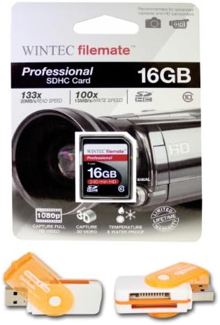 16 GB CLASSE 10 SDHC Equipe de alta velocidade cartão de memória 20MB/s. Cartão mais rápido do mercado para HP Photo Smart R937. Um adaptador USB de alta velocidade gratuito está incluído. Vem com.
