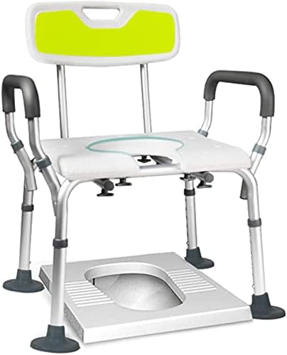 Cadeira de chuveiro ESGT Banheiro em forma de U para idosos para idosos Altura pesada assento de cômoda ajustável para idosos