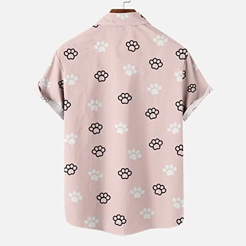 Camisas havaianas para homens de verão de manga curta Tops de moda com moda de lapela de algodão Aloha camisa com bolso