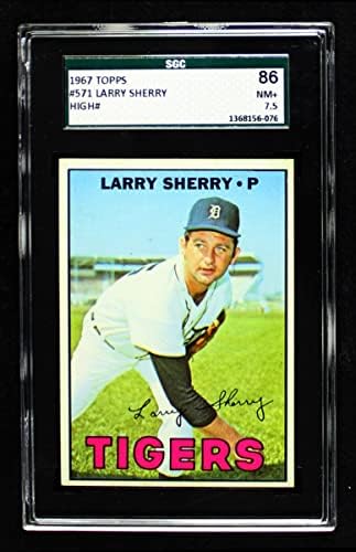 1967 Topps 571 Larry Sherry Detroit Tigers SGC SGC 7.50 Tigres