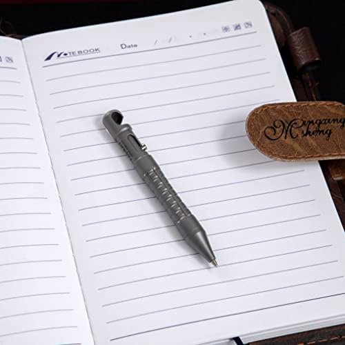 Tacray Mini Titanium EDC caneta, caneta de chaveiro, caneta de tamanho de bolso, caneta de ação de parafuso pequeno