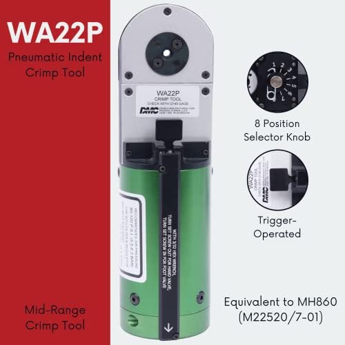 DMC WA22P - Ferramenta de crimpagem pneumática equivalente a MH860