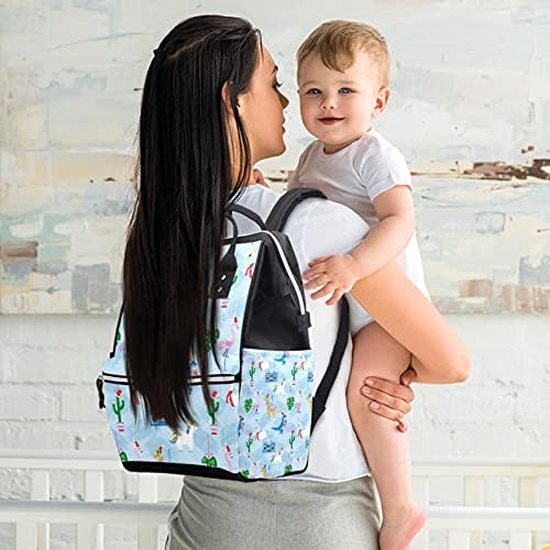 Natal Unicorn Flamingo Dinosaur Swan Alpaca Backpack Backpack Baby Nappy Sacos Multi Função Múltiplas Capacidade Bolsa