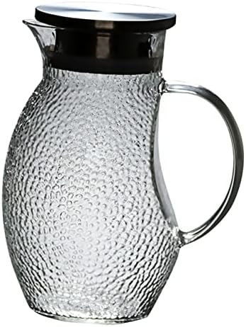 Luxshiny 1pc jarro com copo de tampa com tampa de chaleira de chá de vidro de água fria kettle chaleira big arding arremessadora