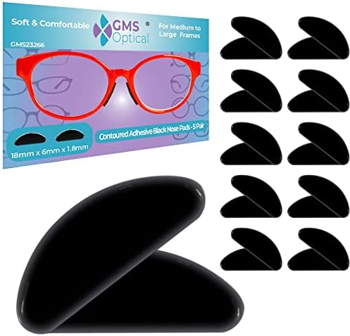 GMS Optical® de 1,8 mm Anti -deslizamento adesivo com contornos com silicone macio de silicone almofadas de nariz com