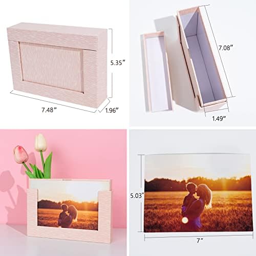 Caixas de armazenamento de fotos AIUONENIANAS 5 x 7, Foto Apresentação Box de papel