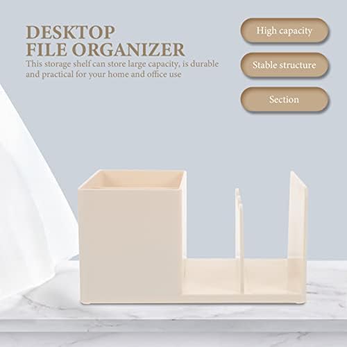 Organizador de desktop do Tofficu Organizador de arquivos de mesa portátil com o titular de caneta Organizador de mesa