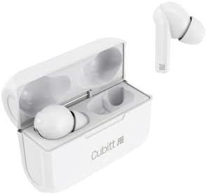 Cubitt True Wireless Earbuds Geração 2, 5.3 Bluetooth, IPX5 Reistência à água, som premium, controle de toque, microfone, assistência à voz, modo de jogo para homens e mulheres