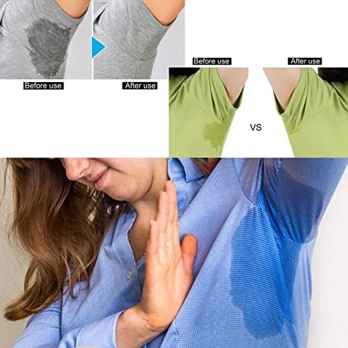 Wujnang respirável camiseta lavável camiseta suborvente axila absorvente axila absorvente suor reutilizável para mulheres, bege grande