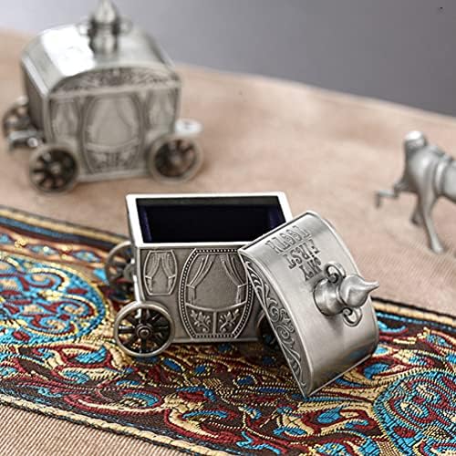 Zerodeko decoração de casa de metal carruagem de jóias articuladas caixas de bugiganga europeia comestimento de zinco jóias de jóias