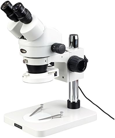 Microscópio de zoom de estéreo binocular profissional SM-1BS-64S, oculares WH10X, ampliação de 7x-45x, objetivo do zoom de