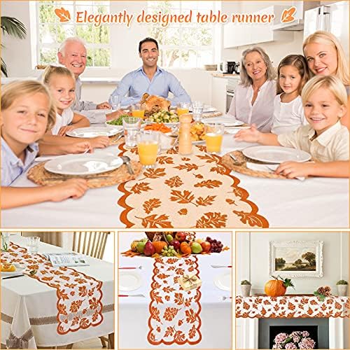 Decorações de Ação de Graças da mesa de outono de Isatdora, Maple Leaves Table Runner para casa, 13 x 72 polegadas de outono colheita