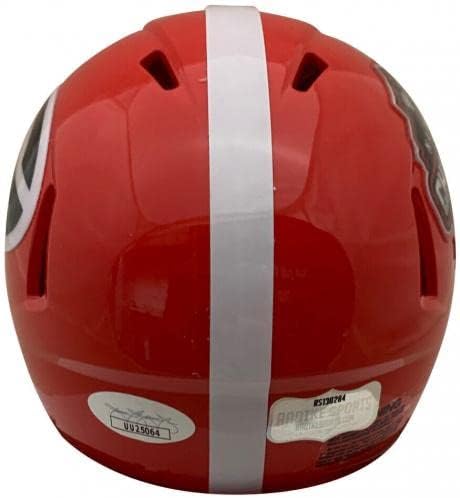 Travon Walker autografou a Georgia 2021 Champ assinou o mini capacete de futebol JSA CoA - Mini capacetes autografados da faculdade