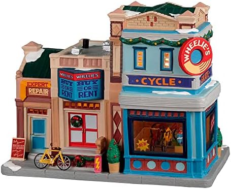 Lemax Village Collection Wheelie's Cycle and Skate Shop 25891