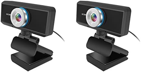 Câmera de computador solustre 2pcs câmera de microfone webcam webcam laptop laptop clipe widescreen para educação black