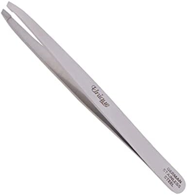 Tweezers - Tweezer quadrado de sobrancelha - Remoção de pêlos faciais, aço inoxidável alemão - pela borda exclusiva