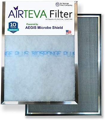 12 x 24 Airteva AC, Filtro de forno com biospongente mais Substituição Tamanho real 11 1/2 x 23 1/2