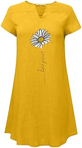 Vestido floral para mulheres Midi comprimento de linho vestido de linho vestido de férias de verão vintage lamar-deco