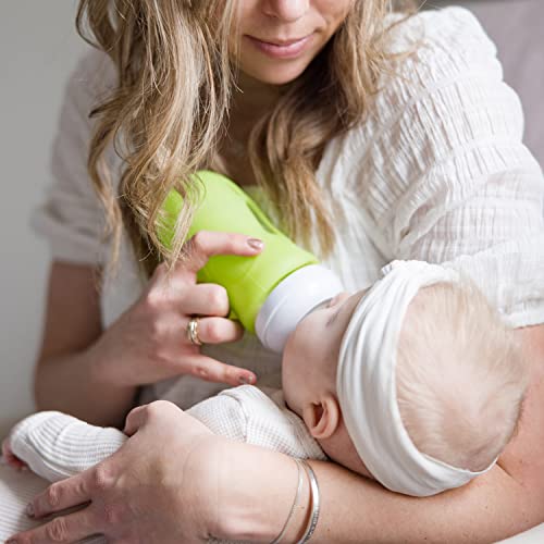 Manga de silicone olababy para mamadeiras de bebê de vidro natural Avent