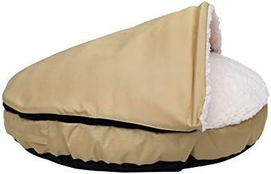 Longo rico Oxford durável para Sherpa Cave Pet e leito de animais redondo, 25 , com top e inserção removíveis, por HappyCare