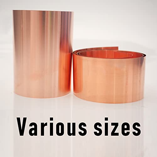 Tynox Pure Copper Metal Foil Roll 0,3mm x 200 mm x 1m 110 Folha de cobre Rolo de cobre para jóias, artesanato, reparos, Elétrica