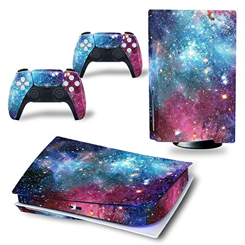 TEIYII PS5 Console Skin e PS5 Controller Skins Set, PlayStation 5 Skin Wrap Decaler Sticker PS5 Disk Edition