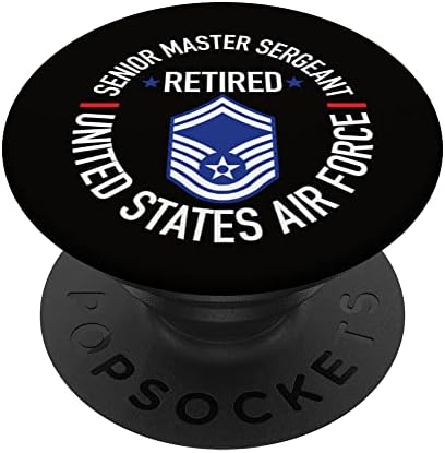 Presentes de aposentadoria aposentados da Força Aérea Mestre Sênior Popsockets Swappable PopGrip