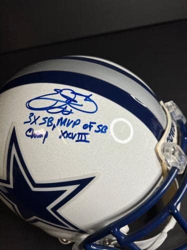 Emmitt Smith assinou FS Dallas Cowboys Capacete autêntico personalizado PSA Y09100 - Capacetes NFL autografados