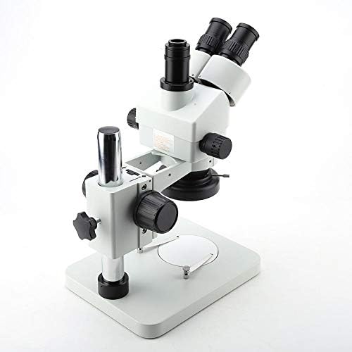 Microscópio estéreo trinocular, ampliação trinocular Microscópio de zoom estéreo wf10x / 20mm Eyepieces 0,7x-4.5x Alvo de