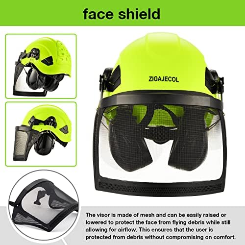 Hard-chapéu de segurança de segurança do ZIGAJECOL, Racha de catraca ajustável de 6 pontos Compatível com a proteção de capacete