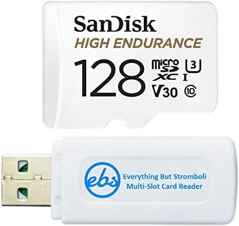 Sandisk microSD High Endurance 128 GB de cartão de memória Funciona com Wyze Cam V3 Pro, Wyze Cam Outdoor V2 Smart Camera