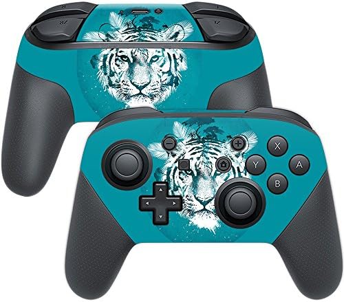 MightySkins Skin Compatível com Nintendo Switch Pro Controller - White Tiger | Tampa protetora, durável e exclusiva do encomendamento