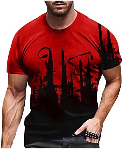 Camisetas de pescoço redondo masculas de manga curta de verão de esportes de verão muscular slim tops casuais camisetas impressas