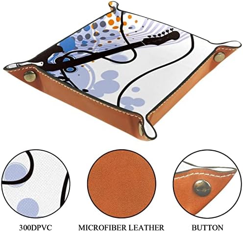 Bandeja de manobrista de couro, bandeja de dados suporte quadrado dobrável, placa organizadora de cômoda para trocar