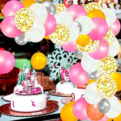 Balões rosa de pérola 12 polegadas, balões de látex rosa claro para decorações de casamento de aniversário de festa, 100 PCs Balões rosa para o chá de bebê de aniversário da menina.