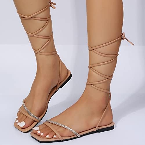 Flipers de leopardo de Waserce para mulheres Tamanho 9 Summer feminino Rethes de verão não deslizam Lace de cor sólida