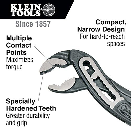 Klein Tools D504-7 Classic Klaw Pump Pongers, 7 polegadas