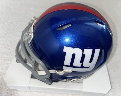 Lawrence Taylor assinou autografado o capacete de futebol do New York Giants com autenticação de Beckett
