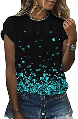 Camiseta de moda de verão para feminino de estampa gráfica Bloups