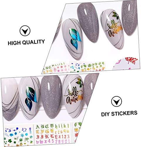 Fomiyes 4pcs 3d Color Gold Gold Stickers para unhas de florestas de unhas adesivas de arte neve neta adesivos de arte de férias adesivos